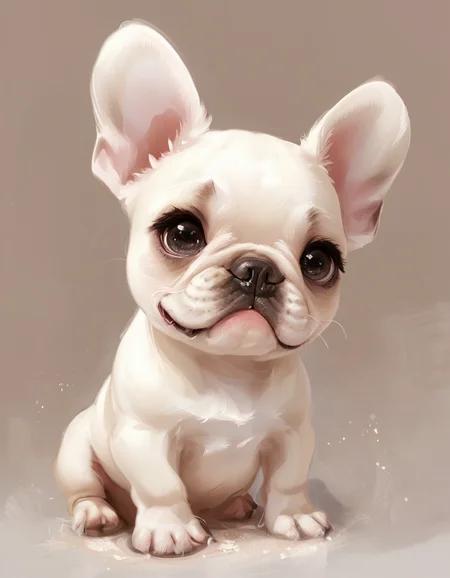 french bulldog cute <lora:novuschroma31 style_b3:1> novuschroma31 style