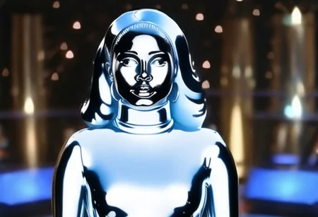 chrome statue of power ranger Aisha, straight chrome hair, chrome hairband, fringe, alone, helmetless, chrome catsuit, chrome turtleneck collar, chrome gloves belt, serious facial expression, mouth closed, mouth shut, entirely made of chrome, command centre, hyperdetailed photography