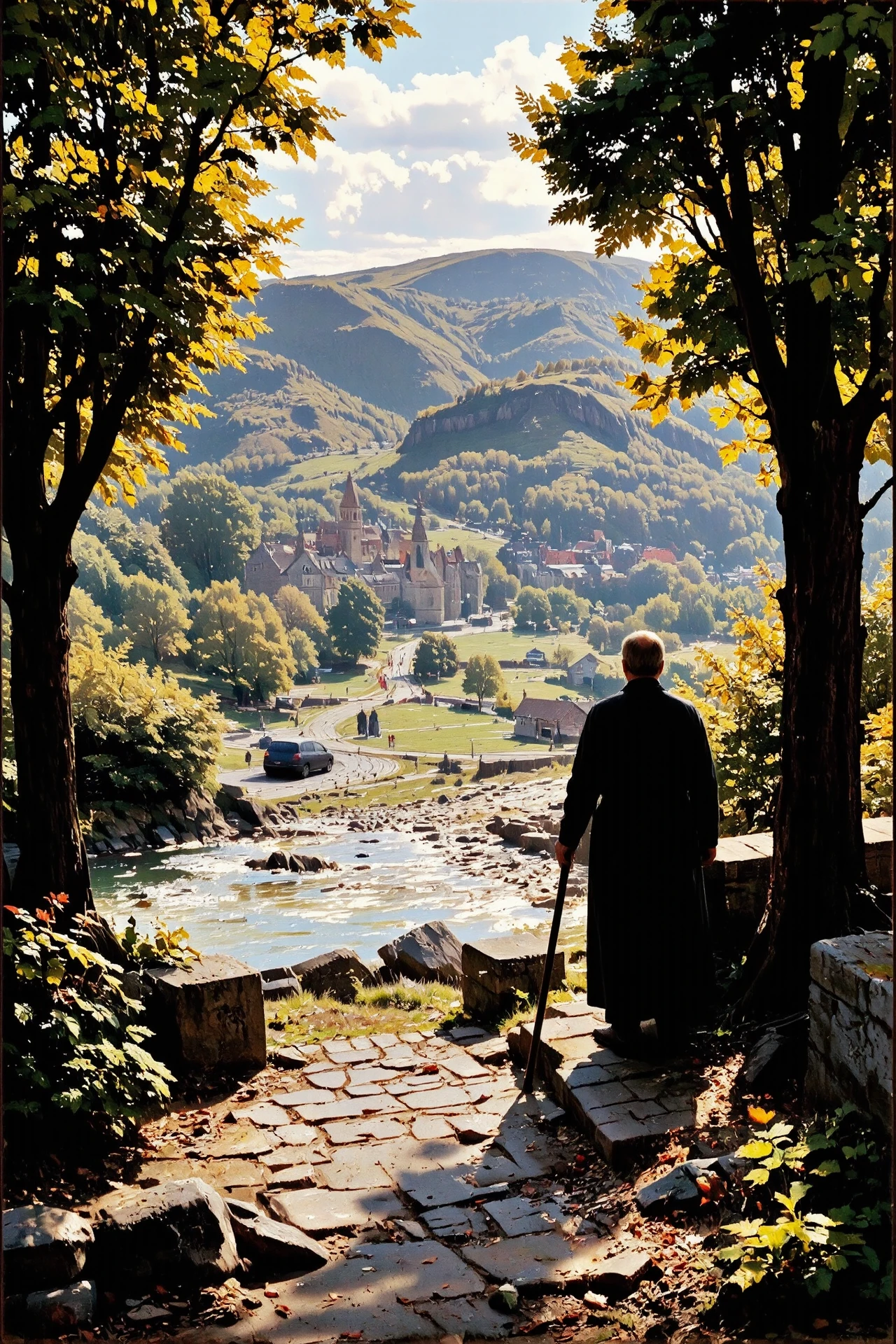 beautiful fantasy landscape, medieval peasant, multilayer paint splash style, <lora:Hand v2:1> <lora:Anti-Blur:1> <lora:Insane Detail Slider:0.5>   <lora:Flux.1_Turbo_Detailer:0.6>   <lora:flux-photo-transparent_Alpha_1.0:0.8> <lora:flux.1_lora_flyway_Epic-detail_v2:1>   <lora:Painterly01b_CE_FLUX_AIT:0.8> pntrlyCE_style
