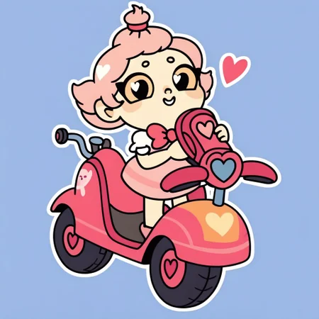 score_9, score_8_up, score_7_up, score_6_up,
digital art,
Pimpochka background, cartoon, outline,
tricycle,
toy,
hearts, pink, bow,
game screenshot,
ho humans, object