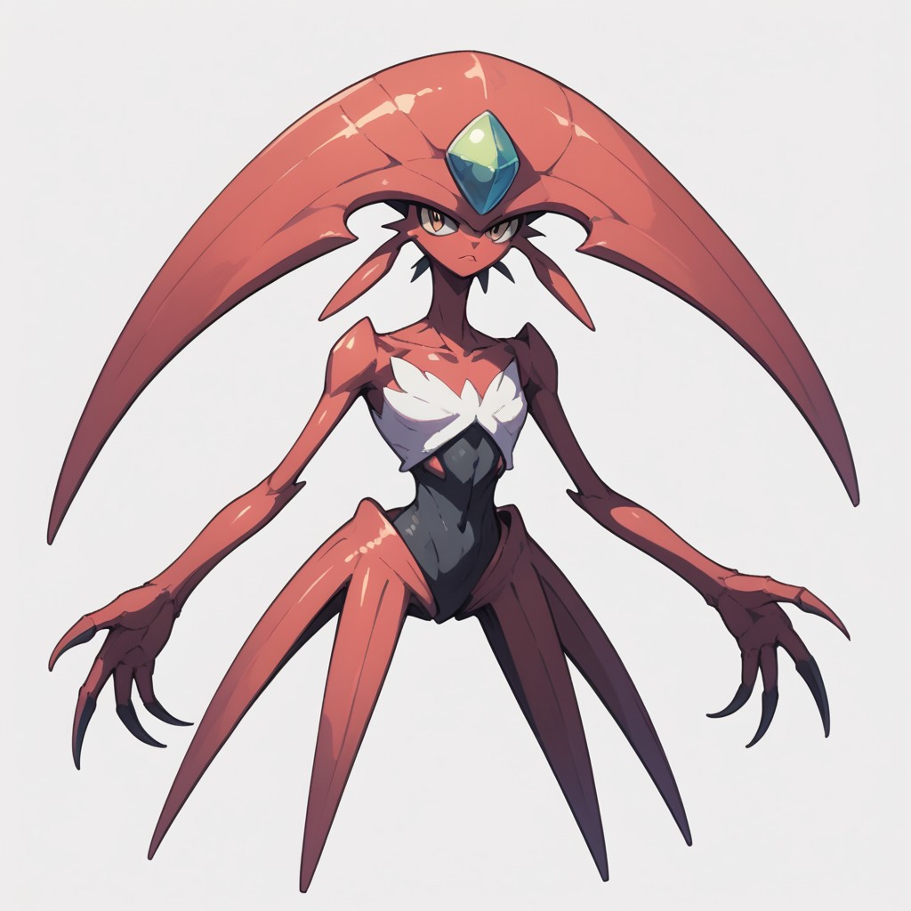 score_9, score_8_up, score_7_up,  
fakemon, pokemon, solo,
Elesh Norn, monster, no humans,
simple background, white background,
p0k3m0n