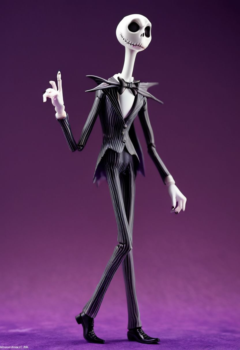 (XFigureX:1.4), realism, (1figure articulated of Jack Skellington in nightmare Before Christmas
:1.7), toy, cute, epic world, vivid colors, detailed,BRAKE
accesories:Halloween pumpkin, ghosts, Christmas tree, graves ,diferent heads expresions Jack Skellington,big carrot BRAKE 
(Body and Face of Jack Skellington:1.5), detailed face, hiperrealistic, 8k,35mm, realistic, detailed background