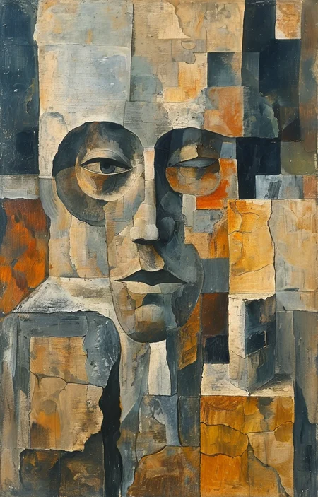 masterpiece,best quality,<lora:tbh215-sdxl:0.9>,illustration,style of Georges Braque portrait of noble man