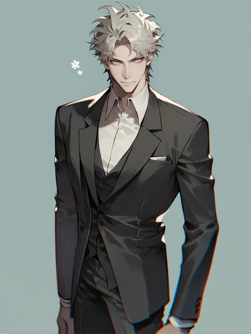 score_9, score_8_up, score_7_up, score_6_up, score_5_up, <lora:kiyoshiSTXLP:1> kiyoshist, 1boy, suit, solo