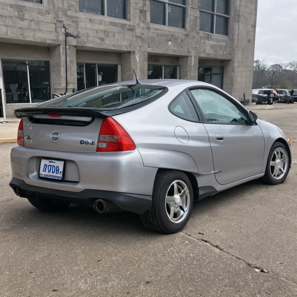 Year 2000, Honda Insight, Silver hatchback