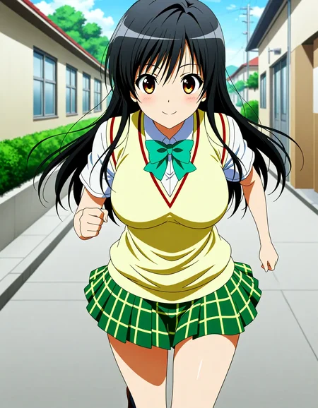 <lora:dmd2_sdxl_4step:1>,1girl,official style,masterpiece,best quality,newest,very aesthetic,highly detailed,high resolution,absurdres,highres,depth of field,super detailed skin,very awa,Anime,anime coloring,anime screencap,kotegawa yui,school_uniform,skirt,<lora:kotegawa_yui_V2.2:1>,smile,running,