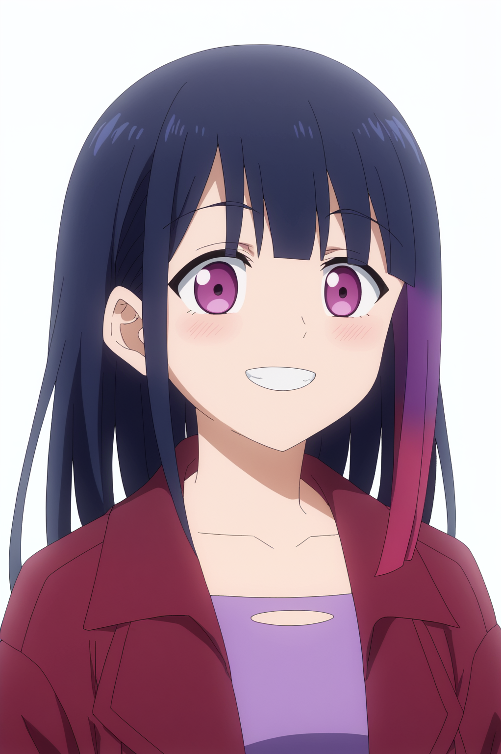 <lora:Rouge_Redstar:0.8>, white background, ouge Redstar, upper body, smile