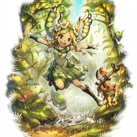 score_9, score_8_up, score_7_up, score_6_up, score_5_up, score_4_up, BREAK source_anime, 1girl, solo, masterpiece,best quality,highres,absurdres,official art,official style,source_anime,anime screencap,anime coloring,bravely default, masterpiece, best quality, shadow, darkness, glowing outline, high resolution, fantasy forest background, dark forest, frogs, 1girl, solo, mercedes, cute, fairy wing, full body, flying, happy, smiling, , masterpiece, best quality, illustration, absurdres, cute, extremely detailed face, perfect lighting, crossbow, holding crossbow, full body, dynamic pose,