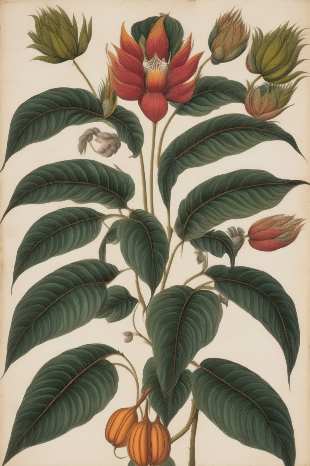 <lora:Mark Catesby Style:1>Mark Catesby Style - Indian botanical painting with the aesthetic of Italian luxury race cars