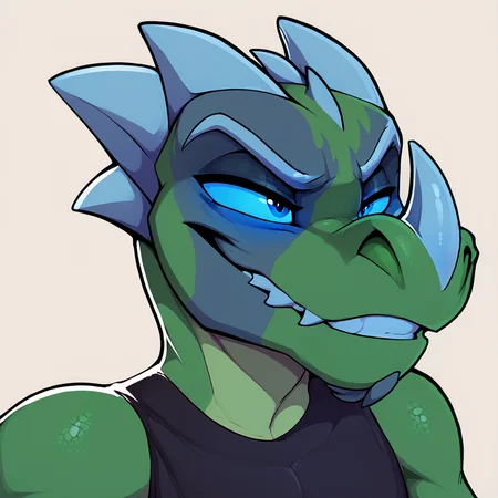 <lora:vergencexl:0.9>, vergencexl, anthro, portrait,