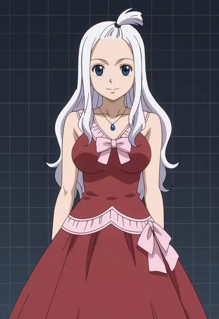 score_9, score_8_up, score_7_up, BREAK, 1girl, solo, anime screencap BREAK<lora:DX888Mirajane:1>, mirajane strauss, white hair, blue eyes, dress, necklace, light smile,BREAK dark gray background, simple background, grid background, Kneeling with one hand on the ground and the other on the hip