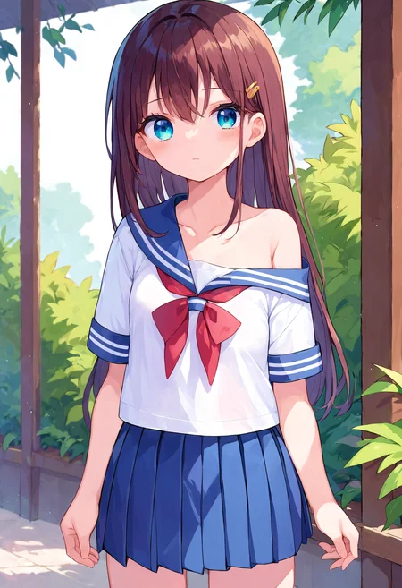 score_9_up score_8_up score_7_up, source_anime, 1girl, single bare shoulder shirt, serafuku, school uniform, pleated skirt
<lora:single_bare_shoulder_24re_pony_d8:1>