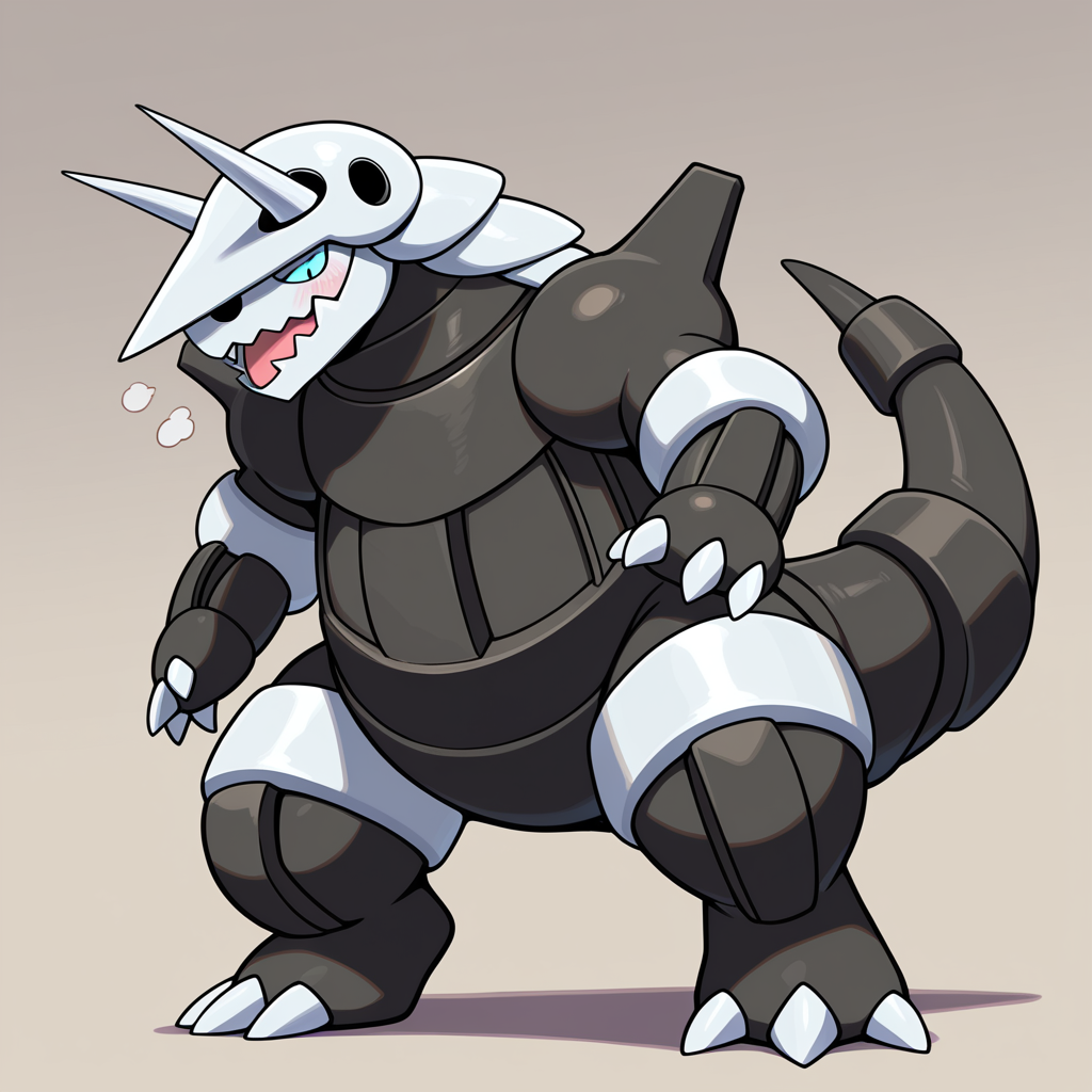 masterpiece, best quality, amazing quality, 1boy, solo, Aggron, full body