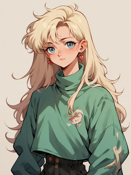 score_9. score_8_up, score_7_up, score_6_up, score_5_up, score_4_up, <lora:90s4n1m3XLP:0.7> 90s4n1m3, 1girl,