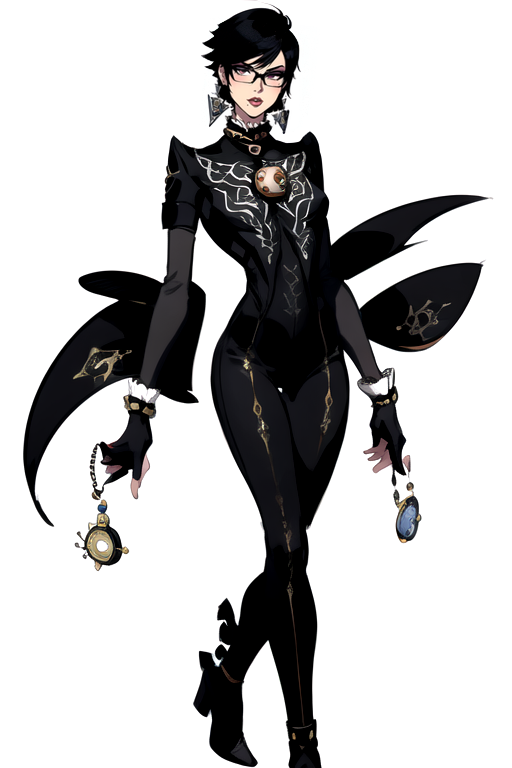 <lora:bayonetta:0.8>,bayonetta2,1girl,solo,looking at viewer,short hair,simple background,black hair,gloves,jewelry,earrings,glasses,elbow gloves,white gloves,mole,lips,bodysuit,makeup,alternate hairstyle,lipstick,mole under mouth,eyeshadow,alternate hair length,amulet, full body