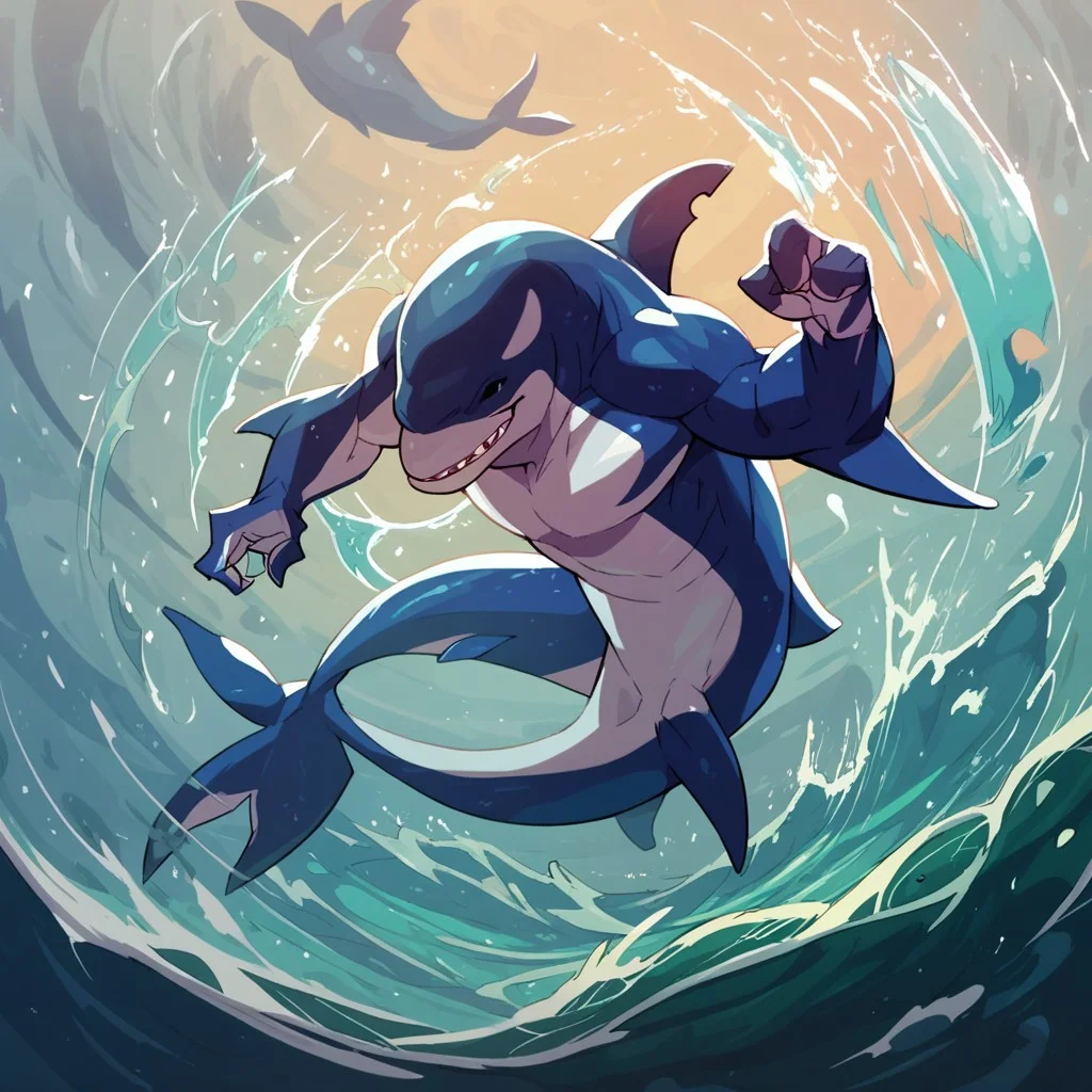 score_9, score_8_up, score_7_up, score_6_up,humanoid cetacean monster pose,dynamic composition, sea cetacean monster under water