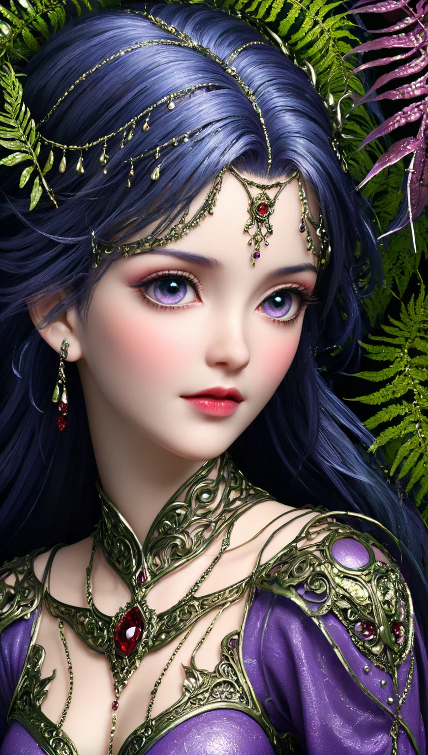 triadic colors, best quality, a close up highly detailed girl, moss, ferns, rowanberries, highly detailed glittering scales, by Craola, Dan Mumford, Andy Kehoe, 2d, flat, cute, adorable, vintage, art on a cracked paper, fairytale, storybook detailed illustration, cinematic, ultra highly detailed, tiny details, beautiful details, mystical, luminism, vibrant colors, complex background<lora:xl_more_art-full_v1:0.5> <lora:YunXi_SDXL:0.6>