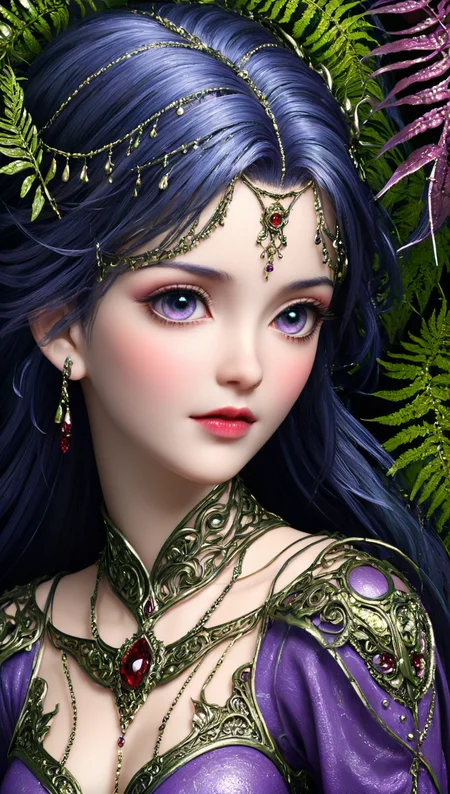 triadic colors, best quality, a close up highly detailed girl, moss, ferns, rowanberries, highly detailed glittering scales, by Craola, Dan Mumford, Andy Kehoe, 2d, flat, cute, adorable, vintage, art on a cracked paper, fairytale, storybook detailed illustration, cinematic, ultra highly detailed, tiny details, beautiful details, mystical, luminism, vibrant colors, complex background<lora:xl_more_art-full_v1:0.5> <lora:YunXi_SDXL:0.6>