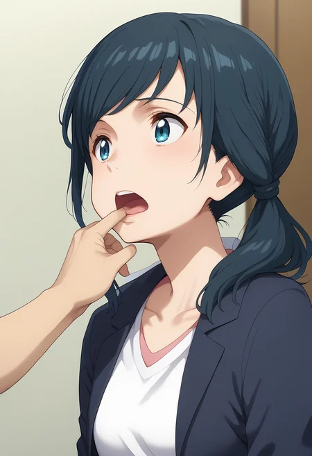 score 7 up, solo, source anime, 1girl, , <lora:hina-amano-ponyxl-lora-nochekaiser:1> hina amano, , <lora:_sdxl-fingercandy-pony:1> fingercandy,,
