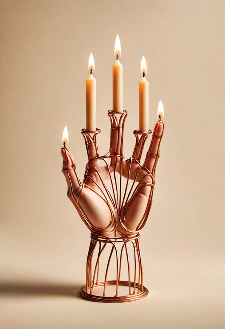 1hand, fingers as candles
<lora:dvr-cpwr> dvr-cpwr