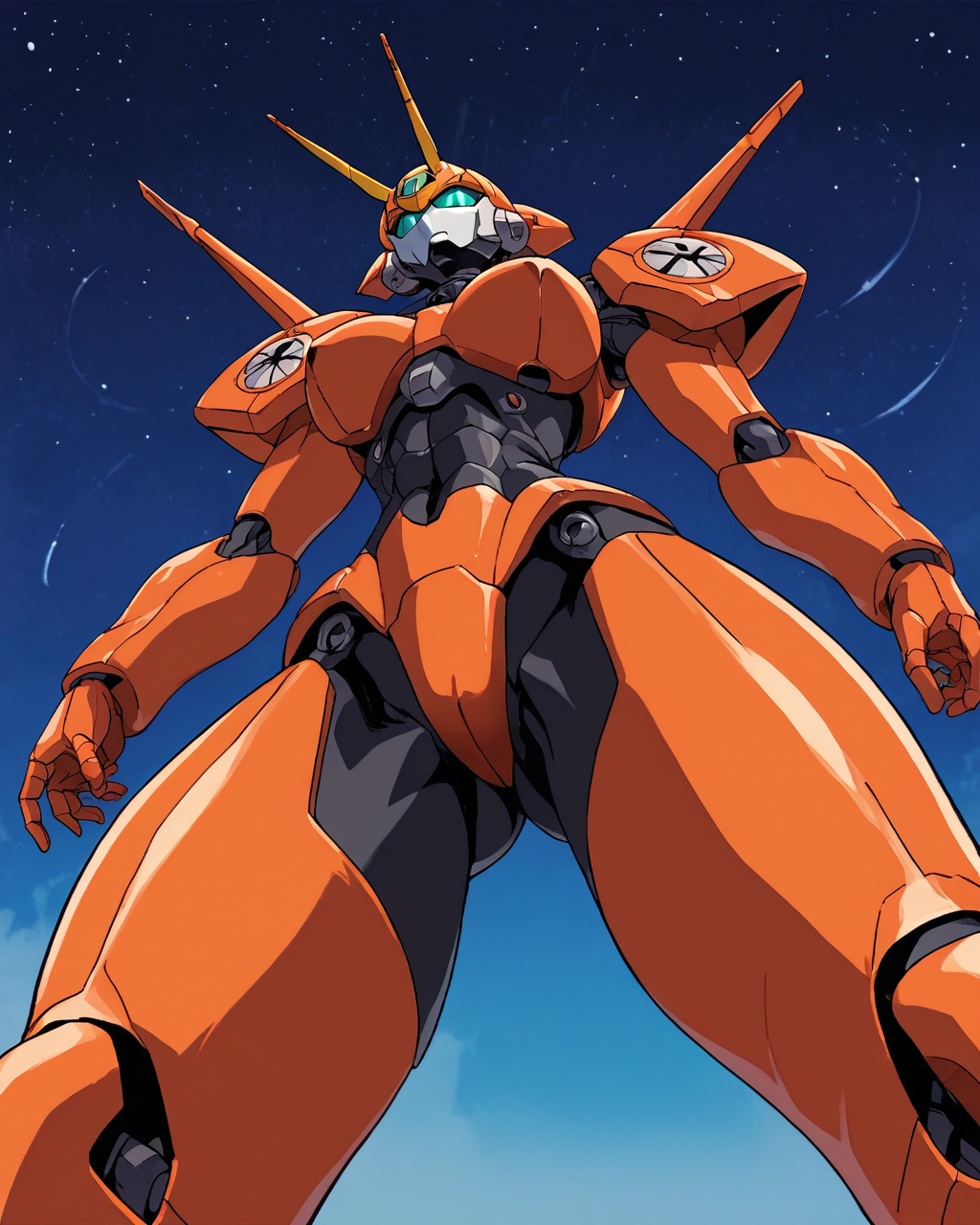 score_9, score_8_up, score_7_up, source_questionable, <lora:VIPER_Only_6-000013:1> v1p3r1seV6,
1girl,  mecha battlesuit, in space, large spaceship in the background, from below,
<lora:sdxl_lightning_8step_lora:1>