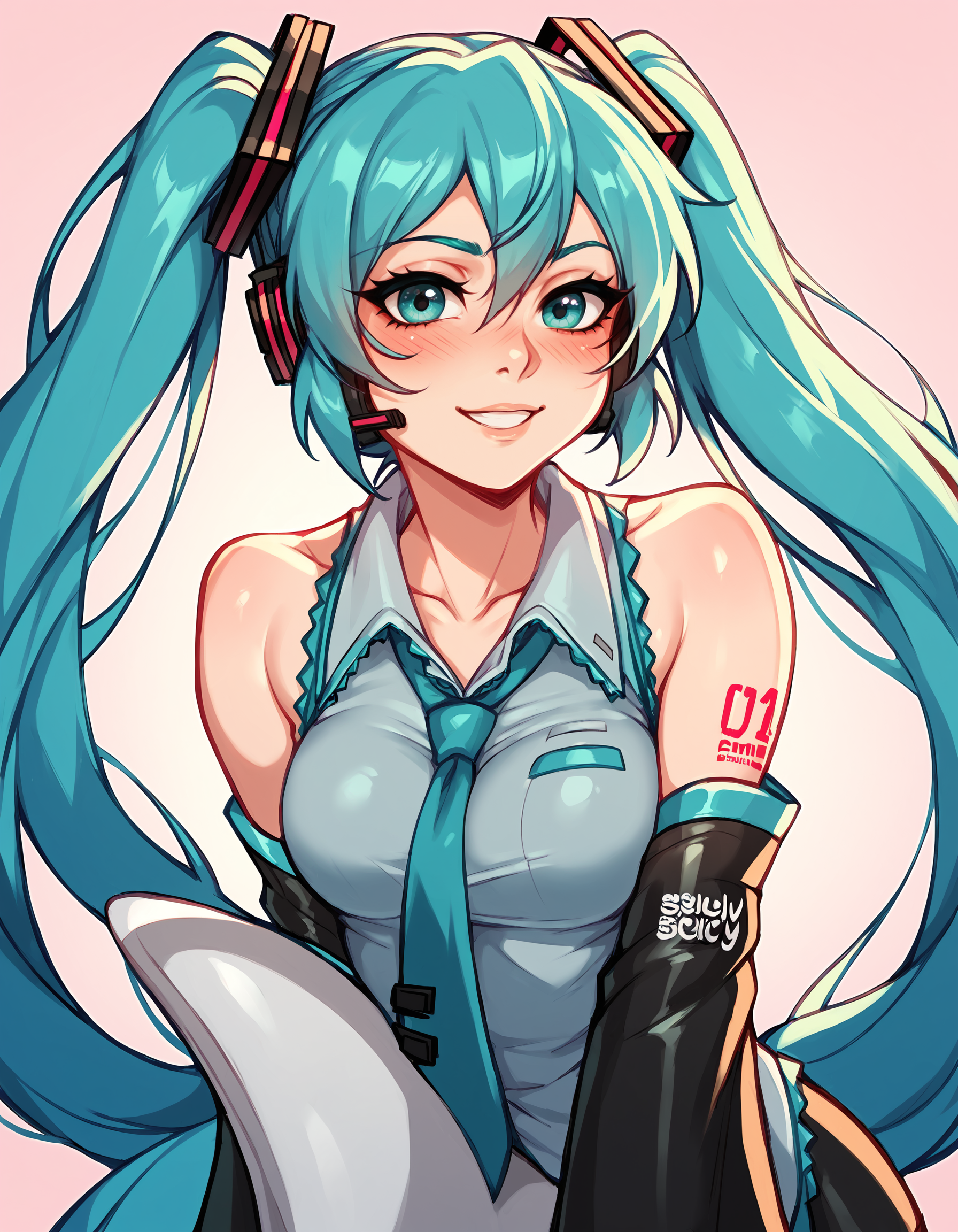 score_9, score_8_up, 2D, blushyspicy, 1girl, solo, hatsune_miku, cowboy shot, looking at viewer <lora:BlushySDXL:1>