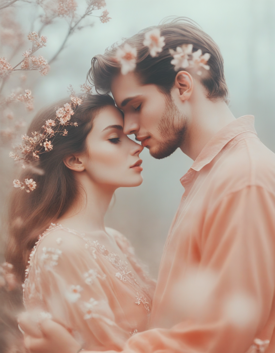 <lora:101_novuschroma_1:1> couple in love novuschroma style
