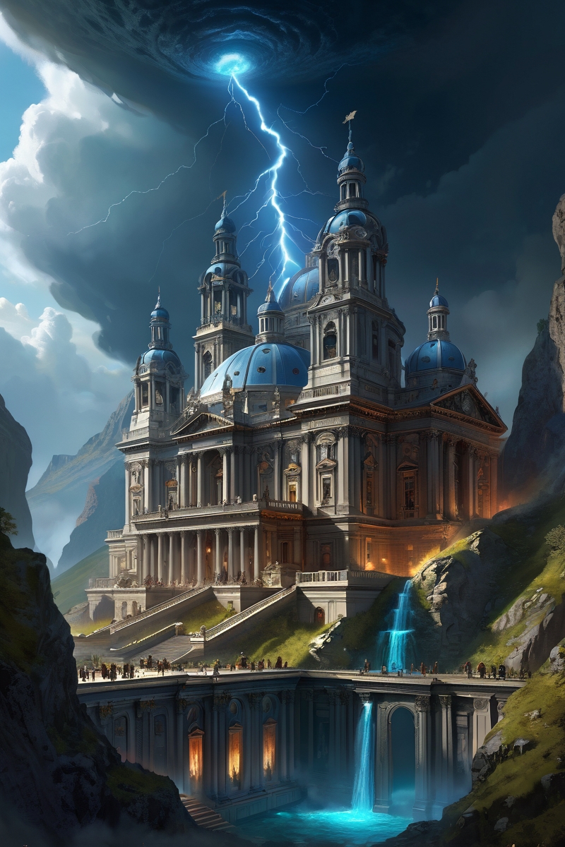 lightning-birthed obsidian cities, architectural wonders displaying seismic wave blueprints in planetary core galleries, mountain-spring necropolises where mineral-rich waters preserve bone frescoes, their steam vents guarded by salamander spirit mediums, cinematic view, epic sky, detailed, concept art, low angle, high detail, warm lighting, volumetric, godrays, vivid, beautiful, trending on artstation, by jordan grimmer, huge scene, grass, art greg rutkowski,
 <lora:detailed_notrigger:0.7>, <lora:add-detail-xl:0.3>, oil painting art style from Renaissance period, masterful composition, Renaissance mood, renaissance oil painting, brush strokes, Baroque art style, dynamic composition, dramatic lighting, rich colors, intricate details, professional-grade execution, captures the grandeur and theatricality of the Baroque period
