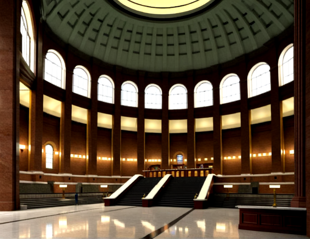 score_9, score_8_up, score_7_up,
<lora:Authoritarian_Interior_(Architecture)_(SDXL)_(AD):1> Authoritarian Interior, interior design, architecture, limestone, marble, wood, monumental architecture, speaking hall, public speaking area, university, lecture hall, coffered ceiling, public building, government building, floor to ceiling windows, large windows, skylight, lobby, hotel lobby, mall, train station lobby, subway station lobby, train platform, subway platform, central station, stadium, arena, theater, 
8K, In'ei, chiaroscuro, volumetric lighting, perfect depth of field shot, 8K CGI render, beautiful, subsurface scattering, photographic realism, asymmetric viewpoint, off center perspective, art by Thomas Kinkade, 
BREAK zPDXL, zPDXLxxx,  <lora:wowifierXL:0.2> art by mooncryptowow <lora:sdxl_lightning_8step_lora:0.4> <lora:detailed_notrigger:0.5>