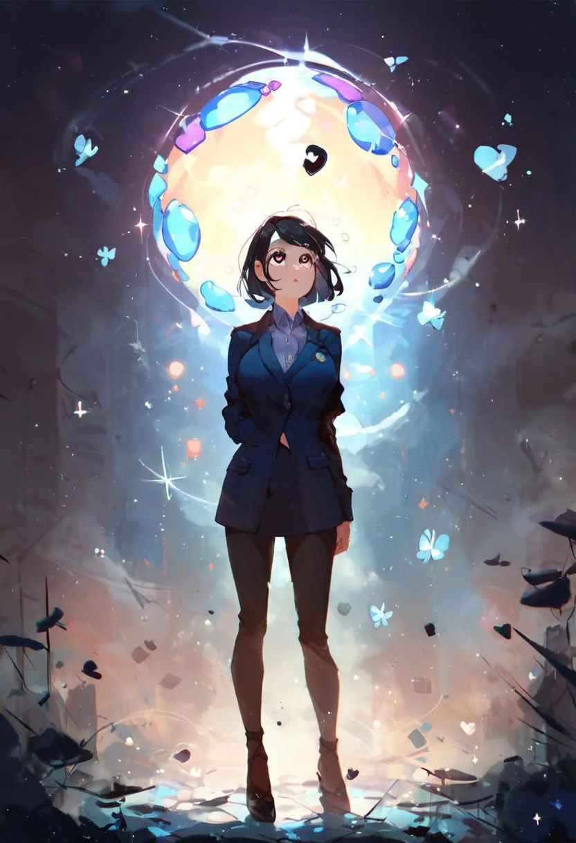 (Office), warm lighting, score_9, score_8_up, score_7_up, score_6_up, fog,
blue sphere
io
cube
black eyes
full body symbol-shaped pupils, sparkle, standing, heart-shaped pupils, looking up, light particles, solo, bug, no humans