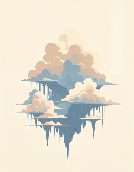 minimalistic, flat color, no lineart, vast flat landscape, epic clouds