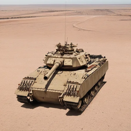 sfw, masterpiece, best quality,absurderes,source_photo,cinematic,realistic,photo,animal focus,no humans,tank,turret,outdoors,desert, <lora:Reallustrious_Beta:0.8>