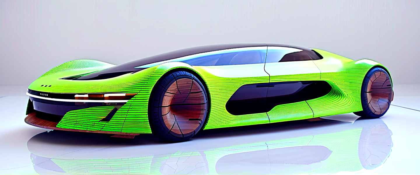 Minimalism c_car made of wood, masterpice, 8k,futuristic design, high speed, designed by the geatest designer ever lived, reflection, clean,front view,,, An art movement focusing on simplicity and reduction, often using geometric shapes and monochrome palettes.