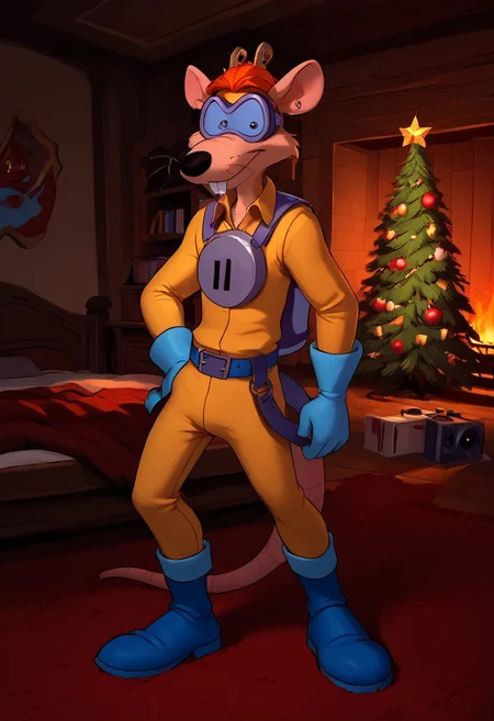 Megavolt sits on a heart shaped couch and stares right at the viewer and grins like an idiot,yellow jumpsuit, orange hair, blue gloves, blue boots,
Technical specifications: Camera Angle: low with a tilt updawards; highquality, 4k,very detailed,masterpiece, score_9, score_8_up, score_7_up,score_9, score_8_up,ng_deepnegative_v1_75t, bed invitation,ratfolk, furry rat,chrlib, scenery, indoors, living room, night, oven, christmas tree, christmas ornaments, red carpet