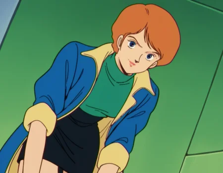 score_9, score_8_up, score_7_up, source_anime,
reccoalonde, <lora:reccoa-londe-anime-ponyxl-lora-nochekaiser:1>,
reccoa londe, short hair, orange hair, retro artstyle, 1980s \(style\), blue eyes,
skirt, shirt, jacket, black skirt, coat, blue coat, green shirt,
indoors, bent over, smile,
looking at viewer, cowboy shot, solo, dutch angle,
