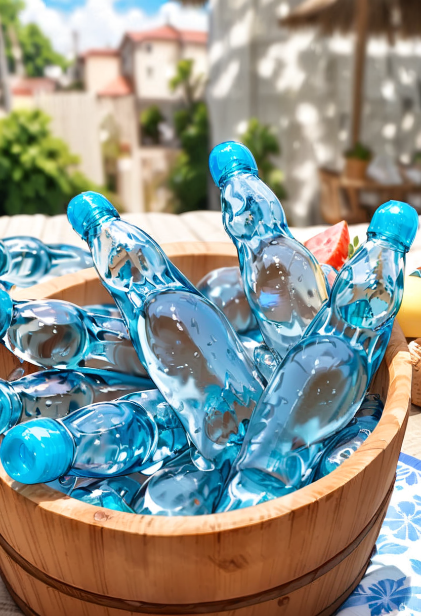 masterpiece, best quality, very aesthetic, absurdres,
ramune, food, bottle, blurry, sky, outdoors, still life, blue sky, blurry background, depth of field, scenery, summer, blue sky, 
 <lora:ramune_SDXL_V1:1>
