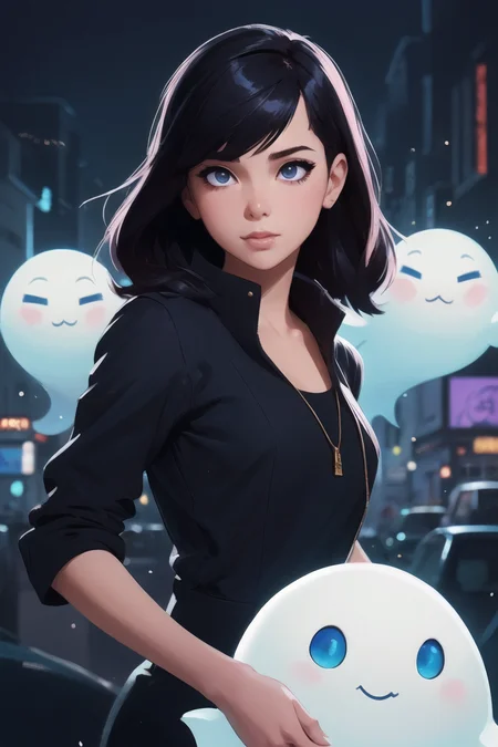 elegant girl in urban outfit, cute fine face, rounded eyes, digital painting, fan art, pixiv, by Ilya Kuvshinov, katsuhiro otomo ghost-in-the-shell, magali villeneuve, artgerm, Jeremy Lipkin and Michael Garmash and Rob Rey