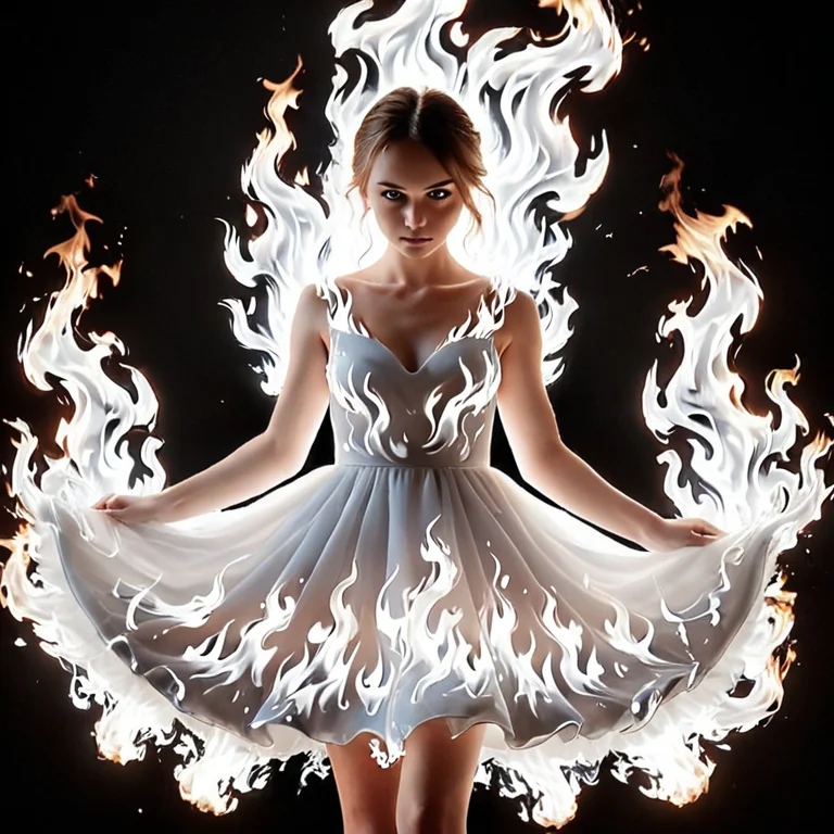 ,onfire,1girl,solo,portrait,white flames,dress
<lora:multi-colored_flames-xl-6:0.8>