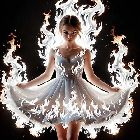,onfire,1girl,solo,portrait,white flames,dress
<lora:multi-colored_flames-xl-6:0.8>