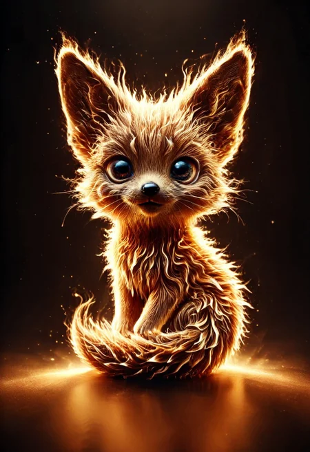score_9, score_8_up, score_7_up, masterpiece, highly detailed, cute chibi fox, big eyes, Vector art, Vivid colors, Clean lines, Sharp edges, Minimalist, Precise geometry, Simplistic, Smooth curves, Bold outlines, Crisp shapes, Flat colors, Illustration art piece, High contrast shadows, Technical illustration, Graphic design, Vector graphics, High contrast, Precision artwork, Linear compositions, Scalable artwork, Digital art
