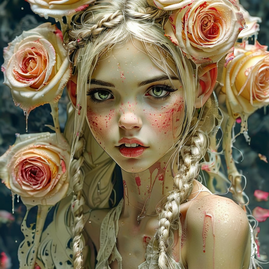 elysexa  girl made of rose flowers, very detailed, very detailed<lora:elysexa:1>
