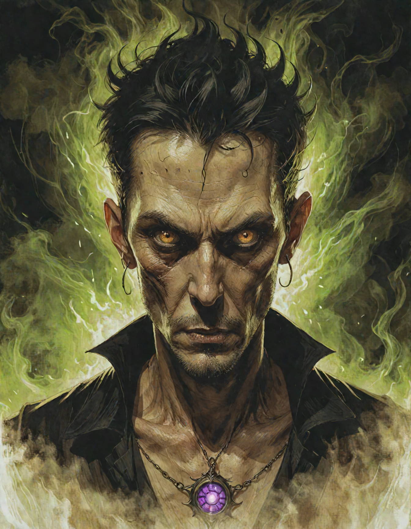 A fantasy RPG-style psychic vampire, male human form, skin flushed with natural colors, blending with living beings. Eyes glow with a subtle, eerie light, craving the occult energy of psychic spellcasters. Veins pulsing with dark energy, ethereal mist swirling around., <lora:add-detail-xl:1> <lora:zavy-cntrst-sdxl:0.045> dark, chiaroscuro, low-key <lora:RMSDXL_Creative:0.124> <lora:SDXLFaeTastic2400:0.085>