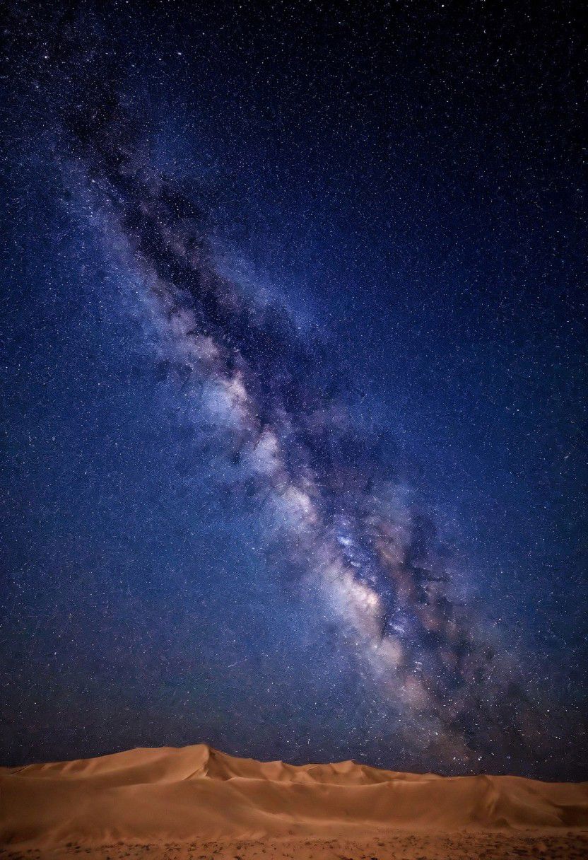 Chiahuahuan desert under a protected Dark Sky. Lying, see the bands of the milky way. Milky Way, Night sky