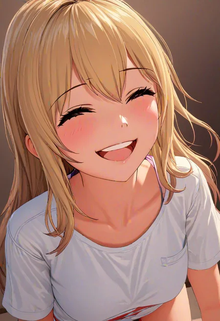 high quality, high detail, 1girl, beautiful girl, joy, happy, laugh, realistic lighting, very detailed drawing, full body
