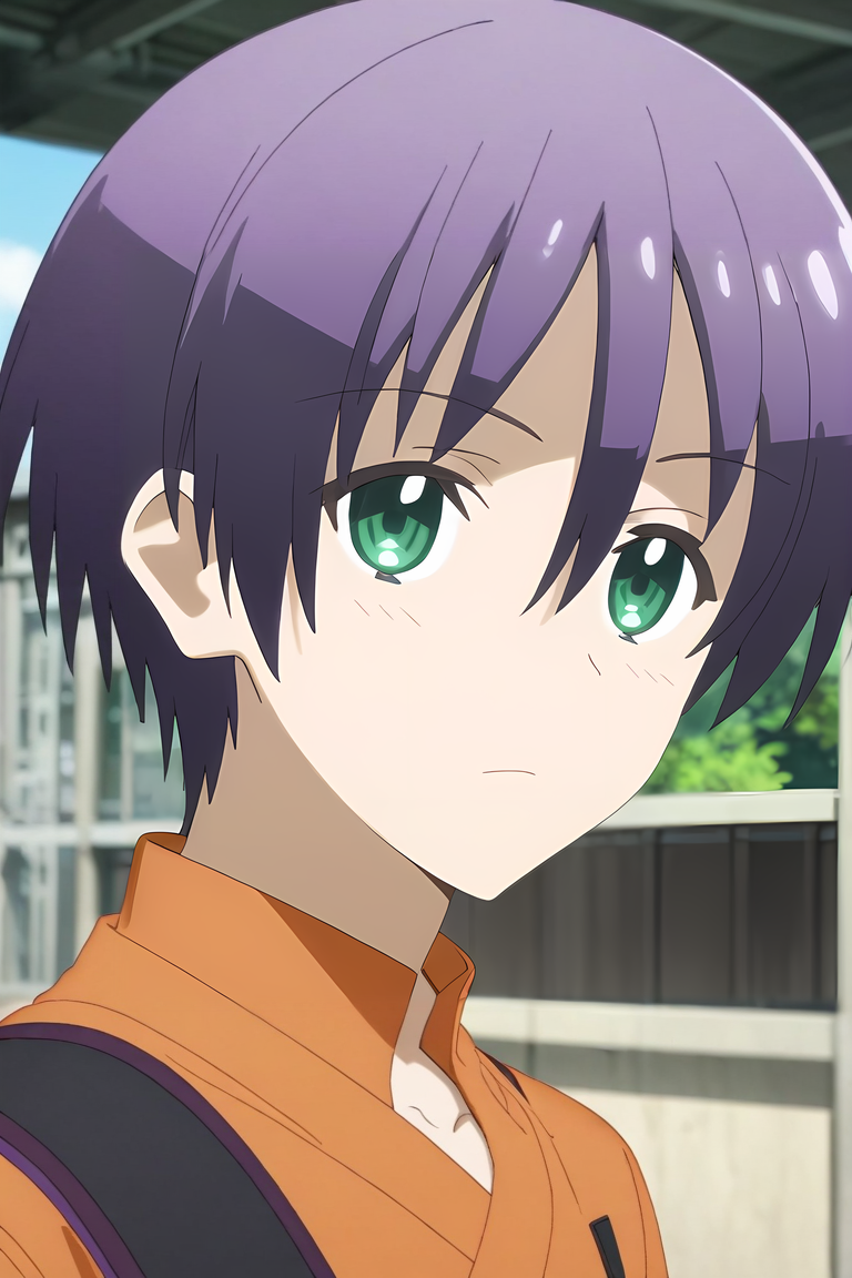 score_9, score_8_up, score_7_up, source_anime, rating_safe, intricate details, anime screencap, , , looking at viewer, depth of field, 1boy, solo, male focus, <lora:nasa_yuzaki_pony:0.9>, nasa_yuzaki, purple hair, green eyes, short hair, hair between eyes, rule of thirds, atlantis, dawn, holding weapon, :D, , <lora:sdxl_lightning_8step_lora:1>