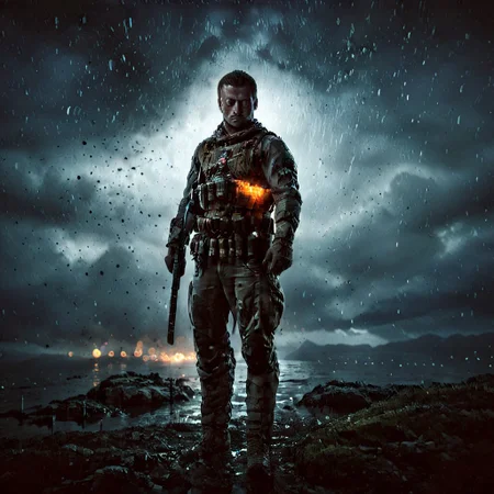 picture of the heavywater operasjon i norway, cinematic landscape, epic, soldiers,