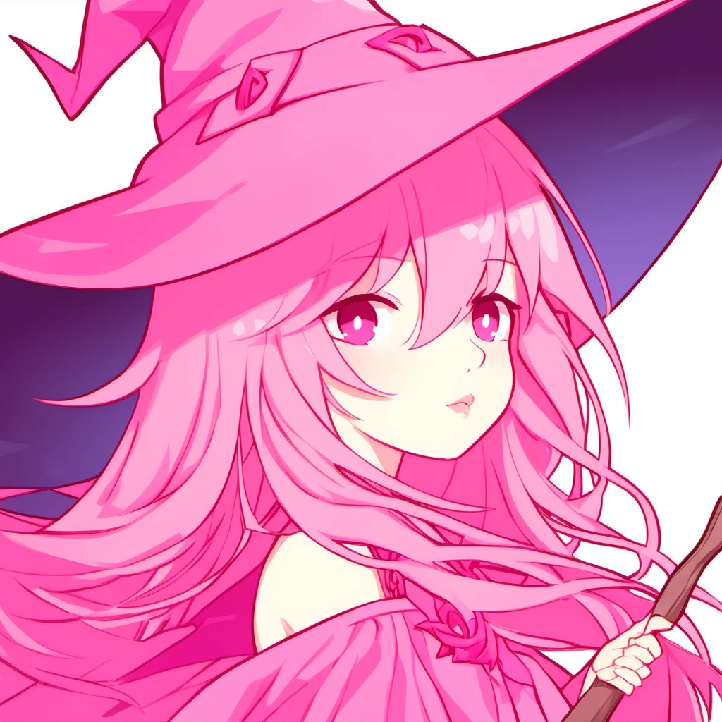One pink witch girl<lora:head:1>