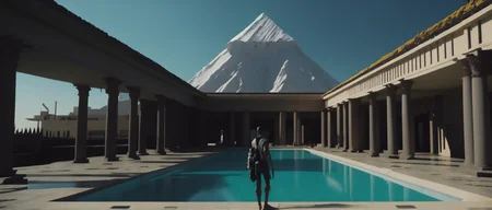<lora:21ParralelDimensions:1>parallel dimension: a man standing in the middle of a pool
