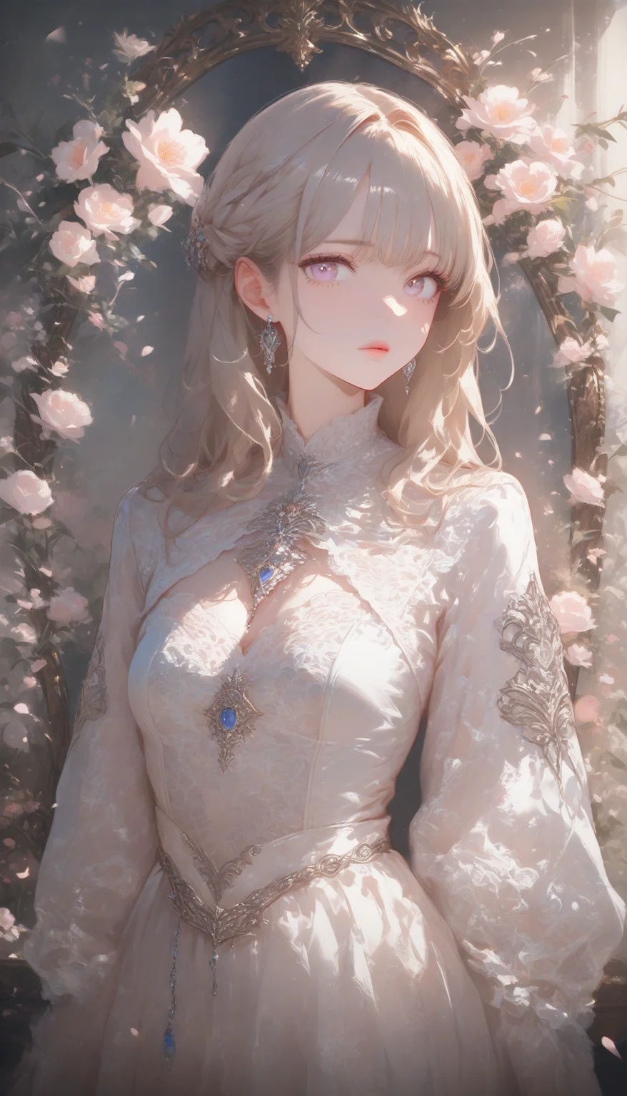 professional 3d model masterpiece,high score,great score,absurdres, <lora:Alice Prin_Complete:1>,Alice Prin (style, hair, dress, alice, prin), ., Naerys had the Targaryen looks, a fine and delicate beauty, almost unworldy. She was slender and small, with big deep violet in hue eyes and fine, pale, porcelain skin, near translucent. Naerys Targaryen. . octane render, highly detailed, volumetric, dramatic lighting