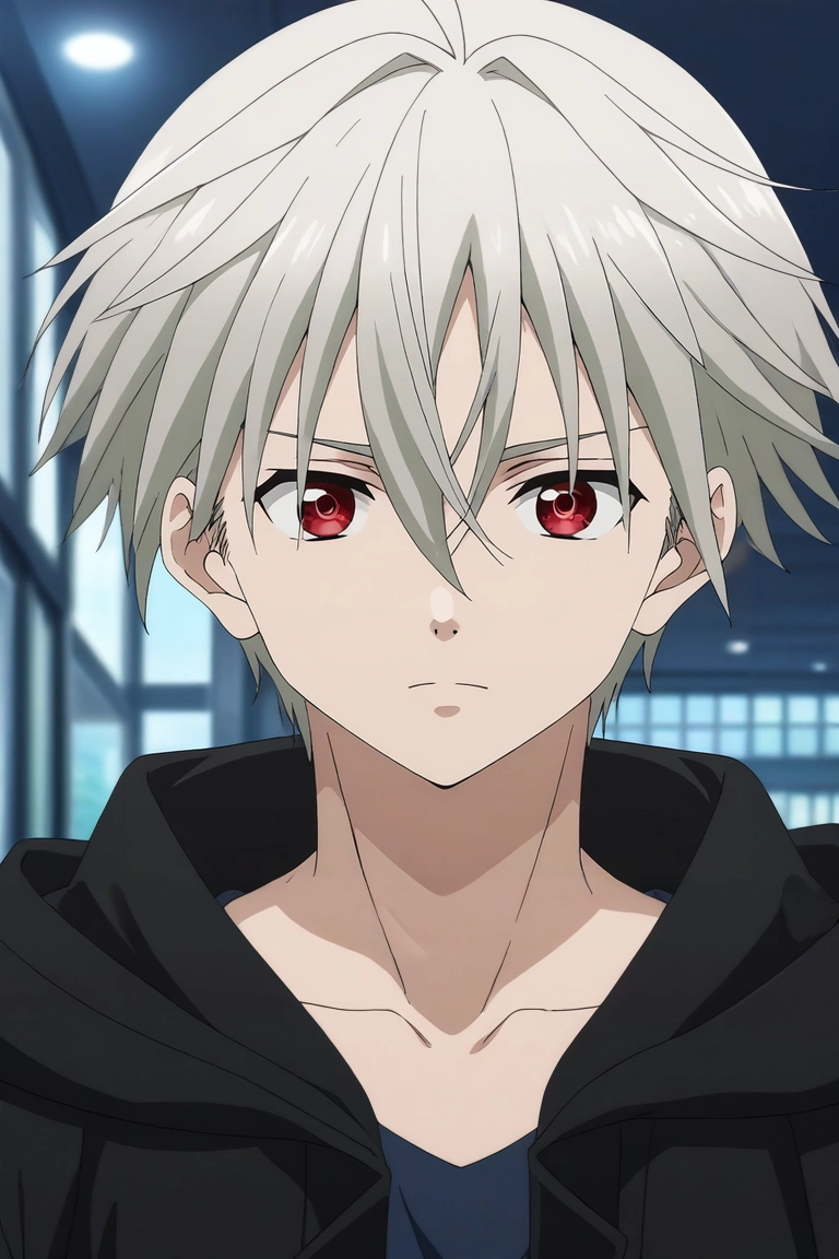 score_9, score_8_up, score_7_up, source_anime, rating_safe, intricate details, anime screencap, , official style, looking at viewer, depth of field, 1boy, solo, male focus, <lora:yoshio_kobayashi_pony:0.98>, yoshio_kobayashi, grey hair, red eyes, short hair, hair between eyes, ahoge, , , <lora:sdxl_lightning_8step_lora:1>